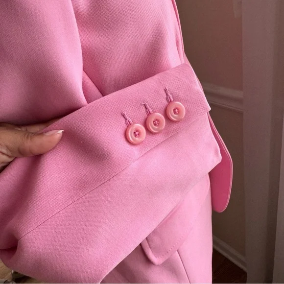 Trina Turk Pink Blazer Size 2 - Picture 7 of 14